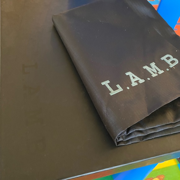 L.A.M.B. Black Suede Oxley Leather Heels Pump - Picture 9 of 10